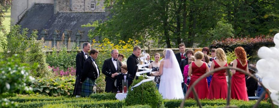 Scottish wedding garden