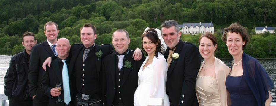 Scottish wedding on a boat